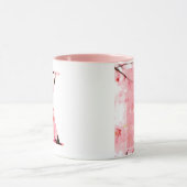 Blumen-X-Initial-Tasse | Personalisierter Name & E Tasse (Zentrum)