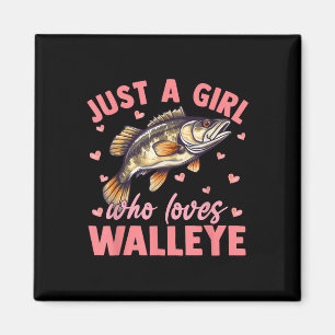 Blumen Zander Fisch Nur Ein Mädchen Das Zander Lie Magnet