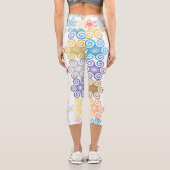 Blumen | Zazzle_Growshop. Capri Leggings (Rückseite)