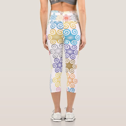 Blumen | Zazzle_Growshop. Capri Leggings (Rückseite)