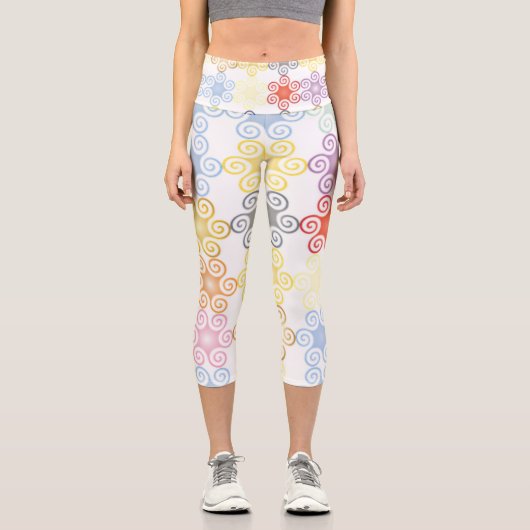 Blumen | Zazzle_Growshop. Capri Leggings (Vorderseite)