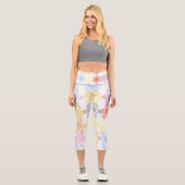 Blumen | Zazzle_Growshop. Capri Leggings (Vorderseite)