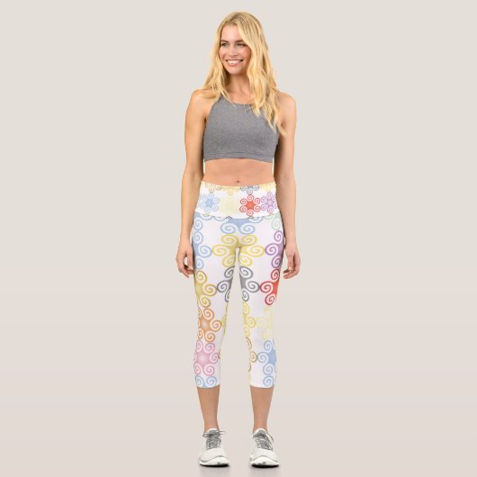 Blumen | Zazzle_Growshop. Capri Leggings (Vorderseite)