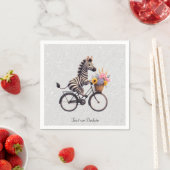 Blumen-Zebra-Fahrrad-Servietten Serviette (Beispiel)