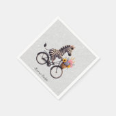 Blumen-Zebra-Fahrrad-Servietten Serviette (Ecke)