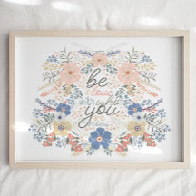 Blumen-Zitat-Kunst-Druck