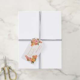 Blumen-Zitrus-Hochzeitsdusche-Dankeschön-Tags Geschenkanhänger