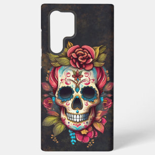 Blumen-Zuckerschädel Día de los Muertos Spanisch Samsung Galaxy Hülle