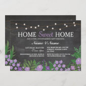 Blumen Zuhause-laden die süße Einladung (Vorne/Hinten)