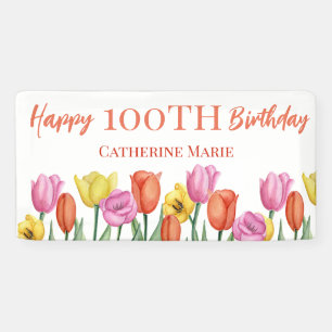 Blumen zum 100. Geburtstag Banner