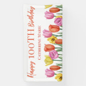 Blumen zum 100. Geburtstag Banner (Vertikal)