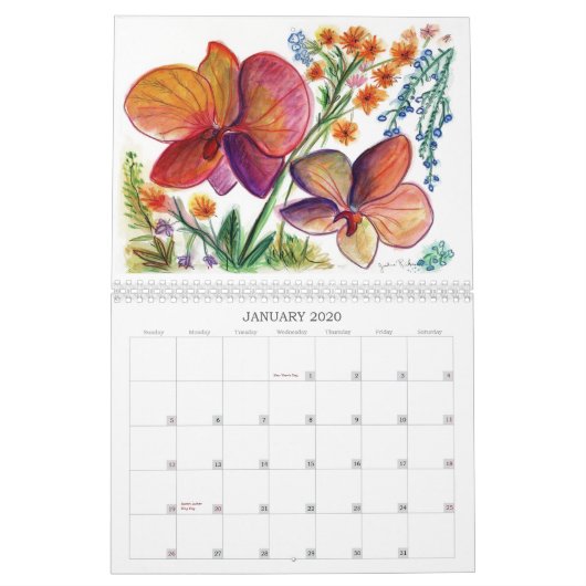 Blumen, zum jedes Monats zu erhellen Kalender (Jan 2020)