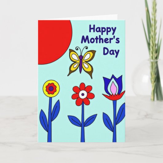 Blumen zum Muttertag Art Karte (Vorderseite)