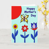 Blumen zum Muttertag Art Karte (Gelbe Blume)