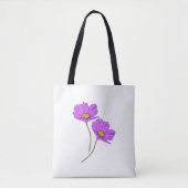 Blumen Zwei Lila Cosmos Tasche (Vorderseite)