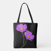 Blumen Zwei Lila Cosmos Tasche (Rückseite)