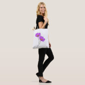Blumen Zwei Lila Cosmos Tasche (Am Model)