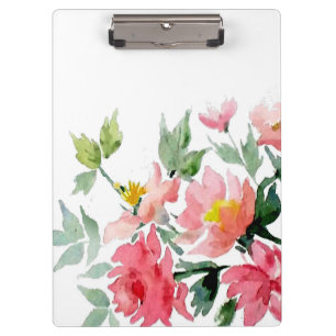 Blumen Zweige , Aquarellmalerei Klemmbrett
