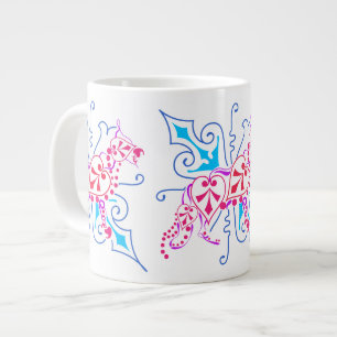 Blumenabstract Deutscher Schäferhund Jumbo-Tasse