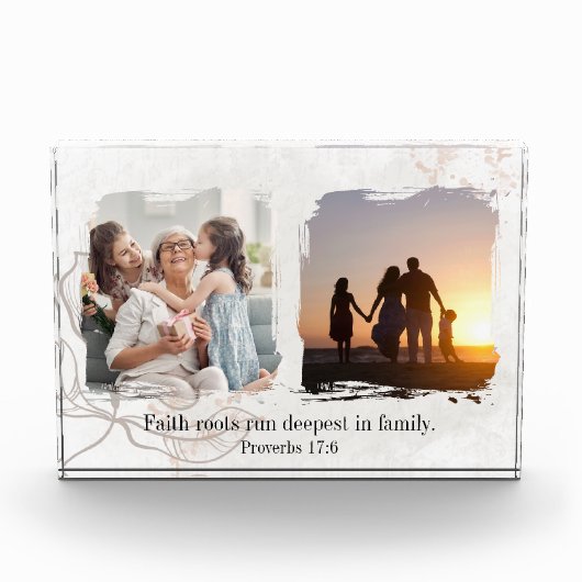 Blumenabstract mit Zitat und Bibelvers Foto (Vorderseite)