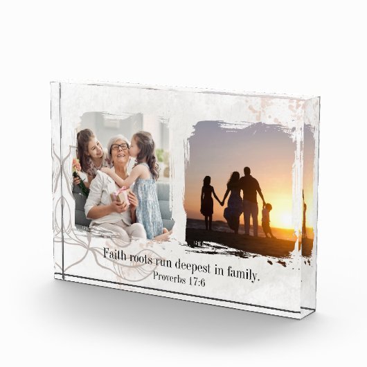 Blumenabstract mit Zitat und Bibelvers Foto (Rechts)