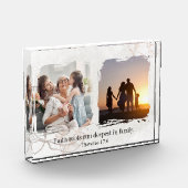 Blumenabstract mit Zitat und Bibelvers Foto (Links)