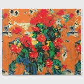 Blumenabstraktion basierend auf den Werken von Van Geschenkpapier (Flach)