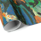 Blumenabstraktion basierend auf den Werken von Van Geschenkpapier (Rolleneckpunkt)