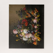 Blumenabundanz: Severin Roesen Stillleben Puzzle (Vertikal)