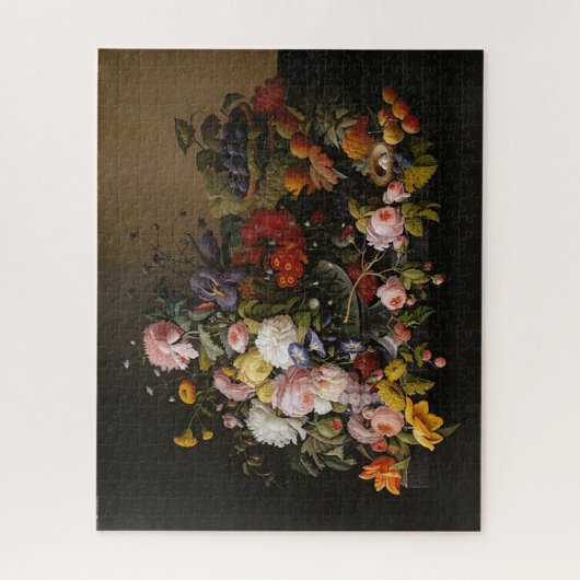 Blumenabundanz: Severin Roesen Stillleben Puzzle (Vertikal)