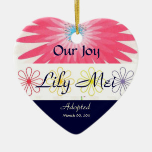 BlumenAdoptions-Mitteilungs-Andenken Keramik Ornament