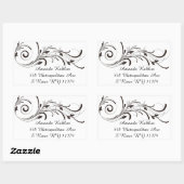 Blumenadresse Rechteckiger Aufkleber (Blatt)