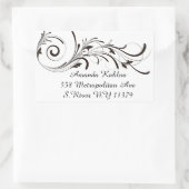 Blumenadresse Rechteckiger Aufkleber (Tasche)