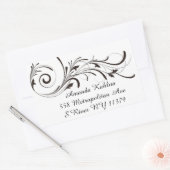 Blumenadresse Rechteckiger Aufkleber (Umschlag)