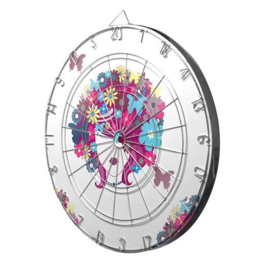 Blumenafro Dartscheibe (Vorderseite rechts)