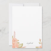 Blumenakzente Einladung zur Brautdusche (Rückseite)