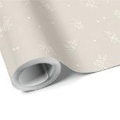 Blumenakzente, perlweiße Geschenkpapier (Rolleneckpunkt)