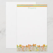 Blumenakzentuiertes Design Briefpapier (Vorne/Hinten)
