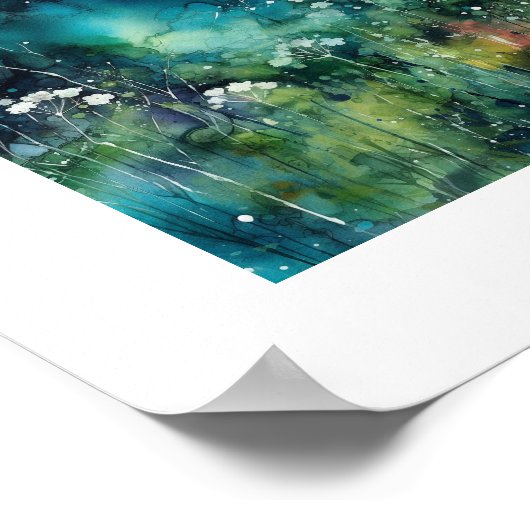 Blumenalkohol-Collage Poster (Ecke)