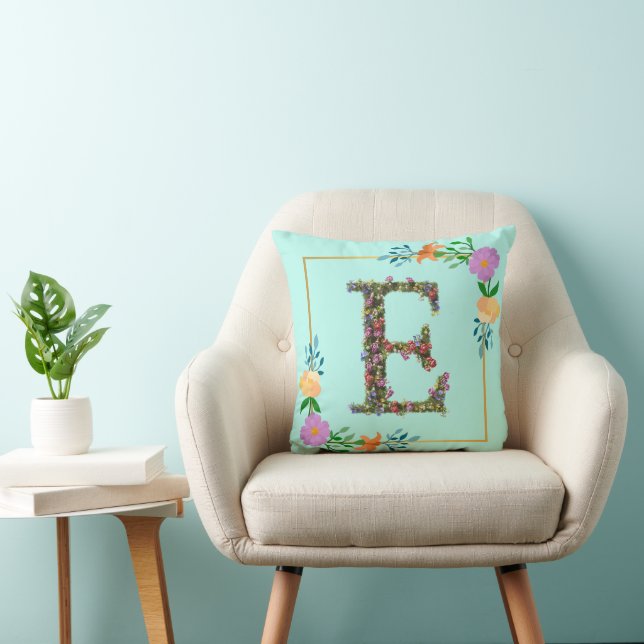 Blumenalphabet Buchstabe E Kissen (Stuhl )