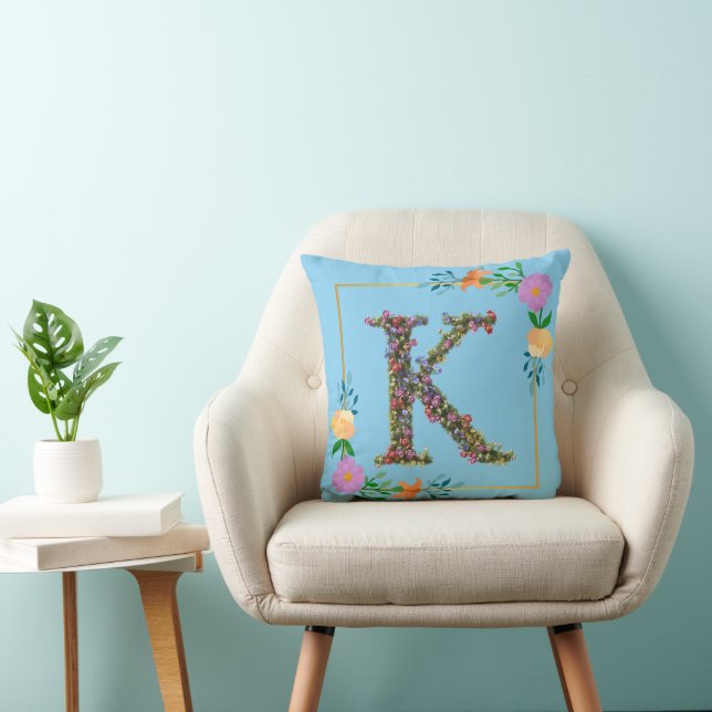 Blumenalphabet Buchstabe K Kissen (Stuhl )