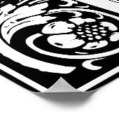 Blumenalphabet Monogramm Buchstabe Y Poster (Ecke)