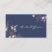 Blumenalter Hochzeitstisch mit Sitzplätzen Platzkarte (Rückseite)