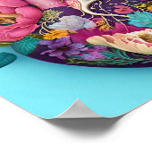 Blumenanatomie Kunst Illustration Poster (Ecke)