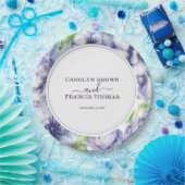 Blumenanemone Lila Wedding Personalisiert Pappteller (Party)