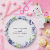 Blumenanemone Lila Wedding Personalisiert Pappteller (Party)