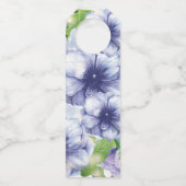 Blumenanemone Lila Wedding Welcome Flaschenanhänger (Rückseite)