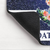 Blumenanker auf gestreiftem Hintergrund Mousepad (Ecke)