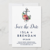 Blumenanker | Autumn Save the Date Card (Vorderseite)