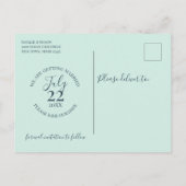 Blumenanker-Band-Banner Save the Date Ankündigungspostkarte (Rückseite)